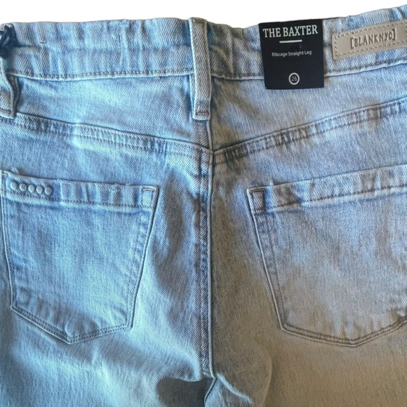 BLANK NYC  NWT ribcage straight leg denim jeans light wash‎ relax fit sz 26 - Picture 7 of 12